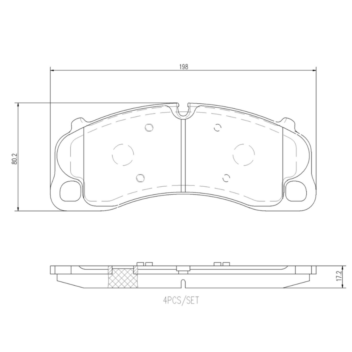 QP1420 Brake Pad Set, Disc Brake - Image 2